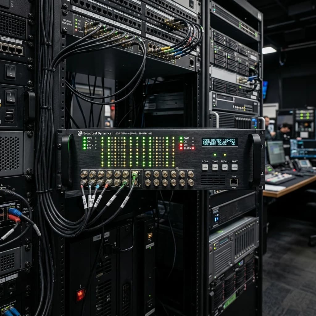 12G-SDI Broadcast Matrix Router Workstation